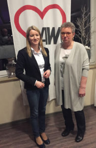 Foto: Kathrin Wahlmann (MdL) und AWO-Vorsitzende Ingrid Hoppe.